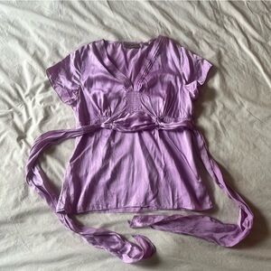 Silk lilac top